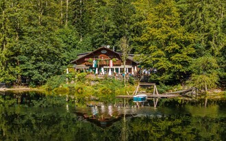 Fischerhütte Toplitzsee, Grundlsee, view over the lake | © Andreas Syen