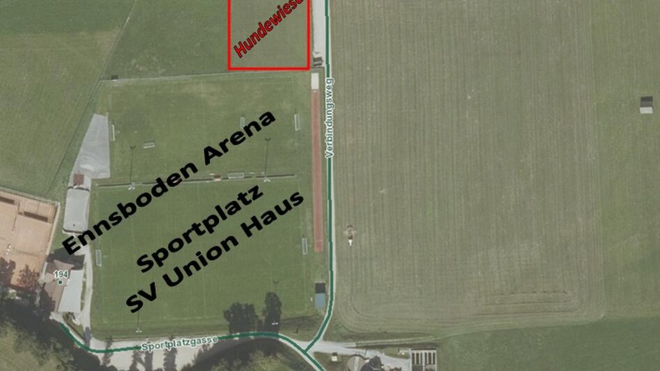 Hundewiese Haus - Lageplan | © TVB Haus-Aich-Gössenberg
